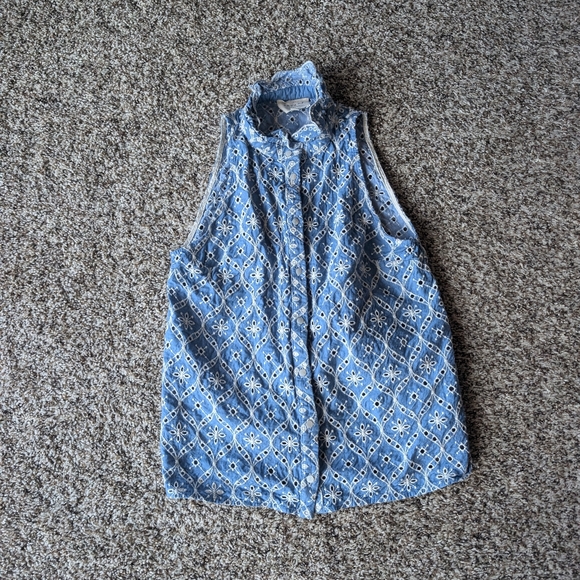 Sezane Erina Shirt in Blue/Ecru - Picture 5 of 15